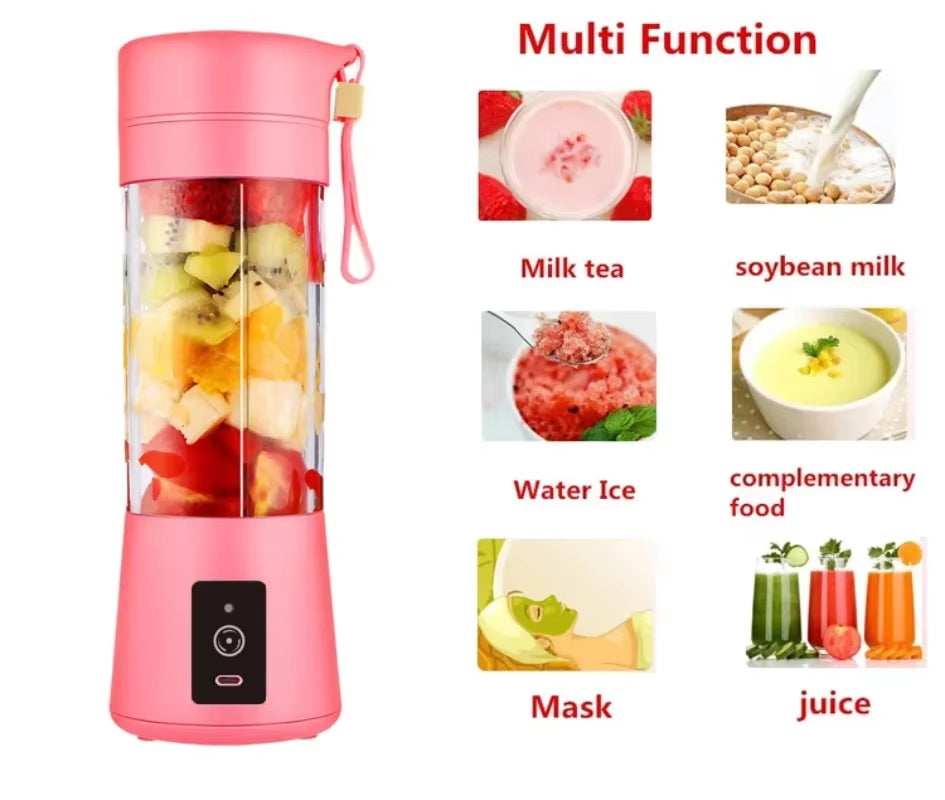 Electric Juicer Fruit Milkshake Mixers Juicers Cup Rechargeable USB Multifunction Automatic Small Electric Juicer