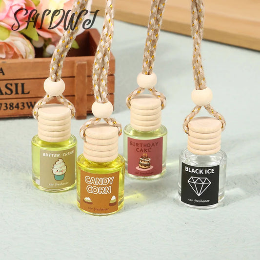 Car Essential Oil Diffuser Fragrance Air Freshener Perfume Bottle Ornament Hanging Air Freshener Diffuser Interior Accessory