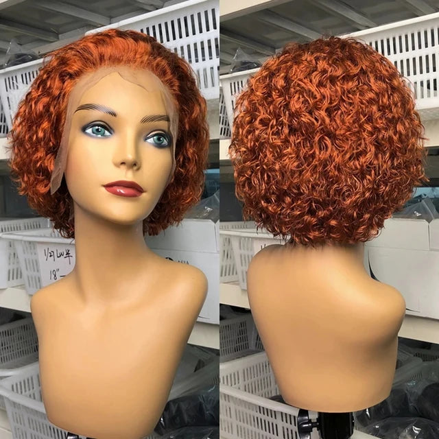 Pixie Cut Wig Human Hair 13X1 Lace Frontal Wigs Human Hair Short Bob Human Hair Wigs for Black Women Lace Front Human Hair Wig