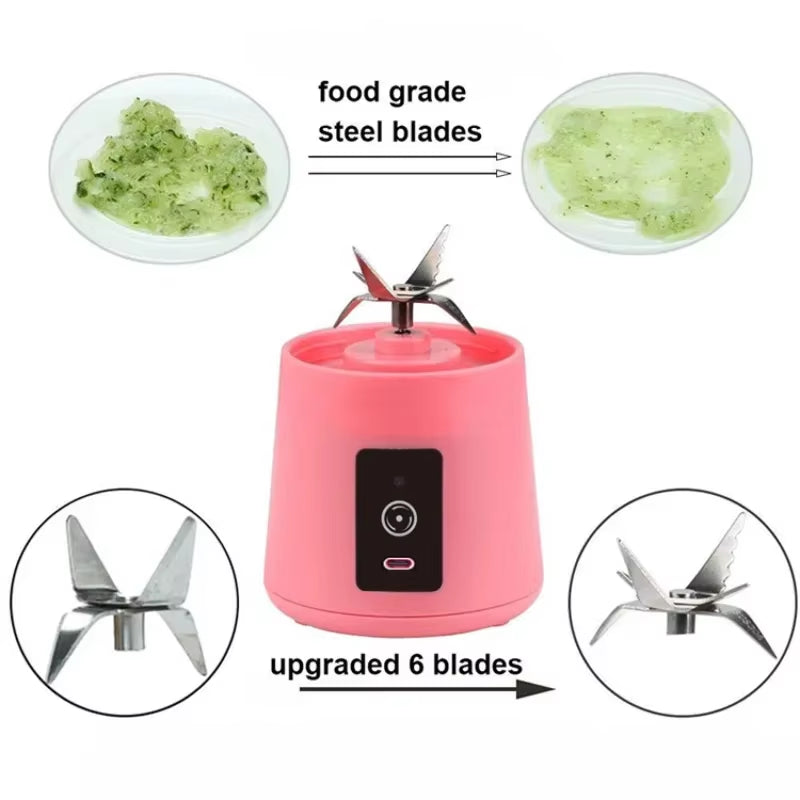 Electric Juicer Fruit Milkshake Mixers Juicers Cup Rechargeable USB Multifunction Automatic Small Electric Juicer