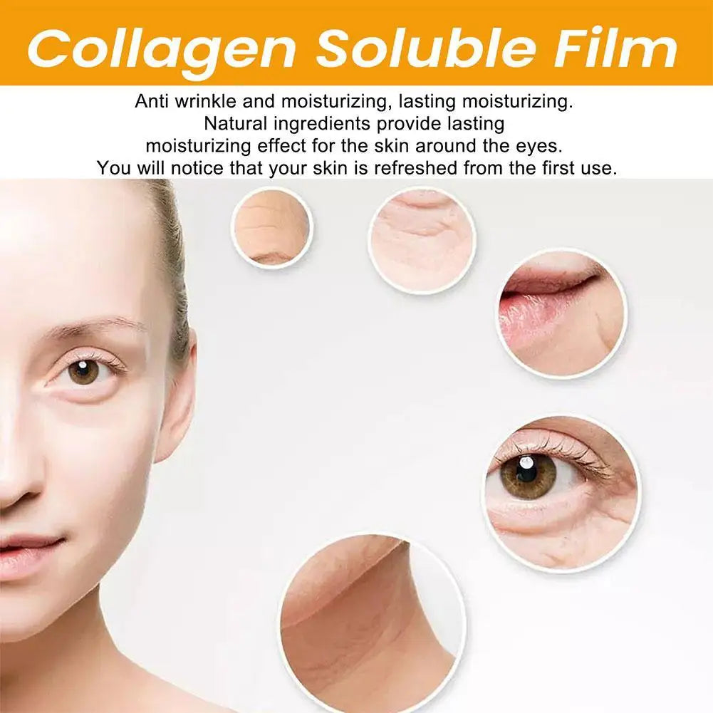 5Pair Korea Highprime Collagen Soluble Film Highprime Collagen Film Circles Moisturizing Remove Wrinkles Lift Anti-Aging Firming