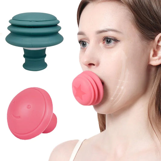 Facial Exerciser for Facial Muscle Facial Masseter Trainer Face and Neck Exerciser Double Chin Reducer Silicone Facial Exerciser